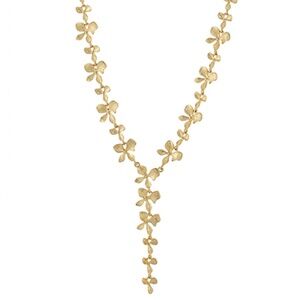 Multi Flower Linked Y Necklace